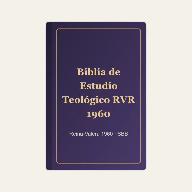 Biblia de Estudio Teológico RVR 1960 · Edición estándar