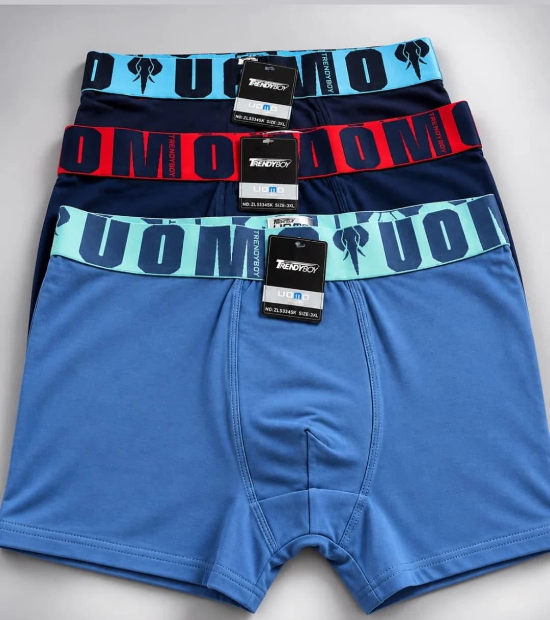Boxer de algodón UOMO estampado, pack x 2 (talles M al 3XL) — foto publicada por el comercio en sus historias de Instagram @simple.indumentariia (21/10/2026)