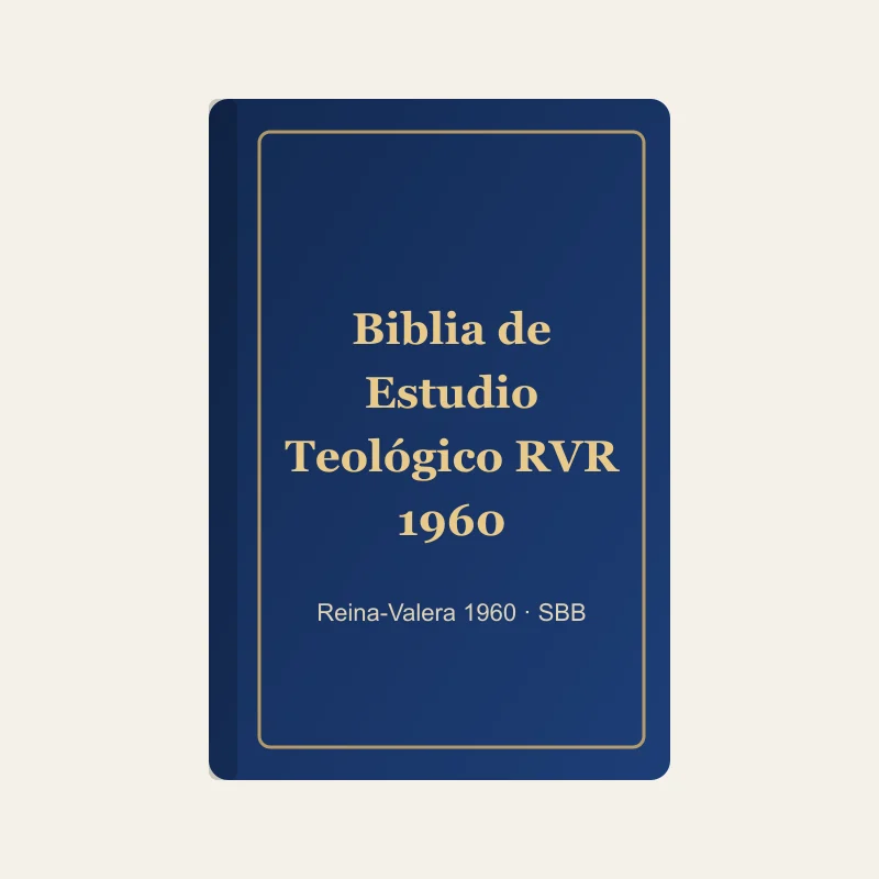 Biblia de Estudio Teológico RVR 1960 · Tapa de lujo con índice