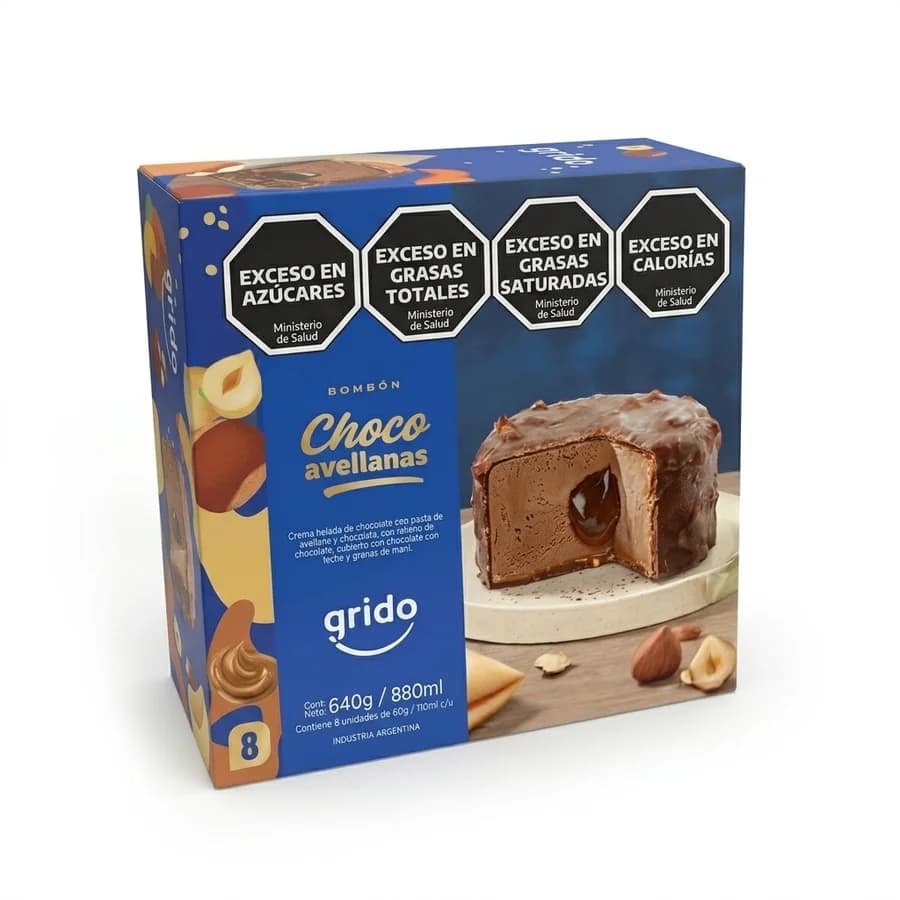 Bombón Choco Avellanas caja x 8