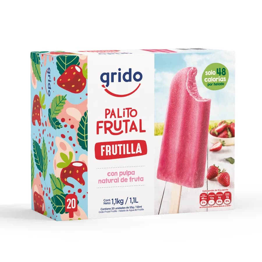Palito Frutal Frutilla (20 unidades)