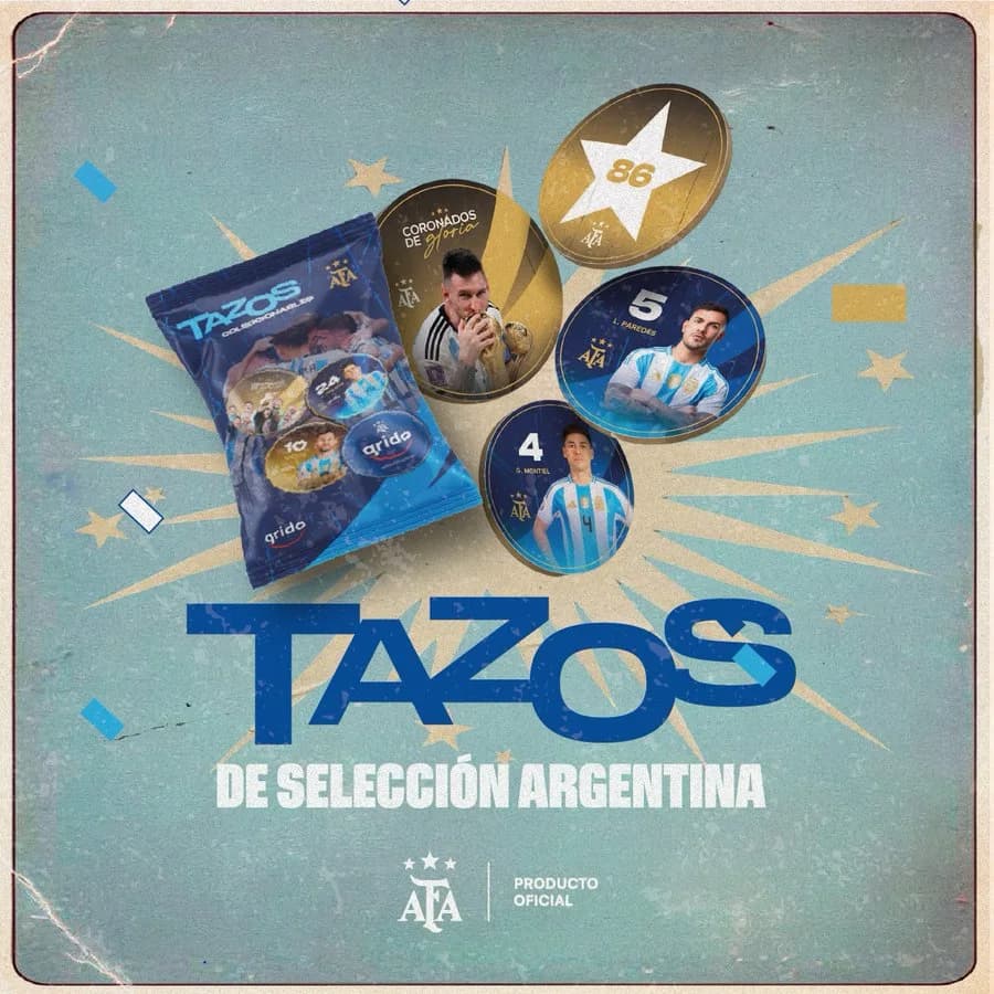 Paquete Tazos Selección Argentina