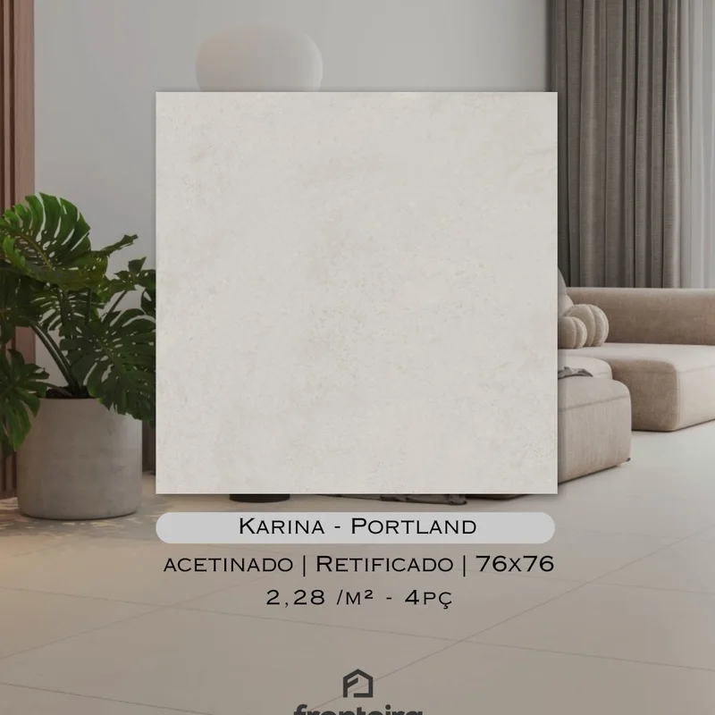 Porcelanato Karina Portland Acetinado Retificado 76×76