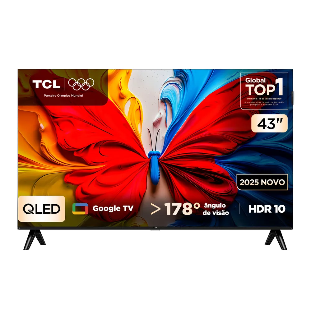 TCL QLED SMART TV 43” 43S5K FHD GOOGLE TV Smart TV TCL QLED 43” FHD Google TV HDMI HDR10 Dolby Audio 43S5K