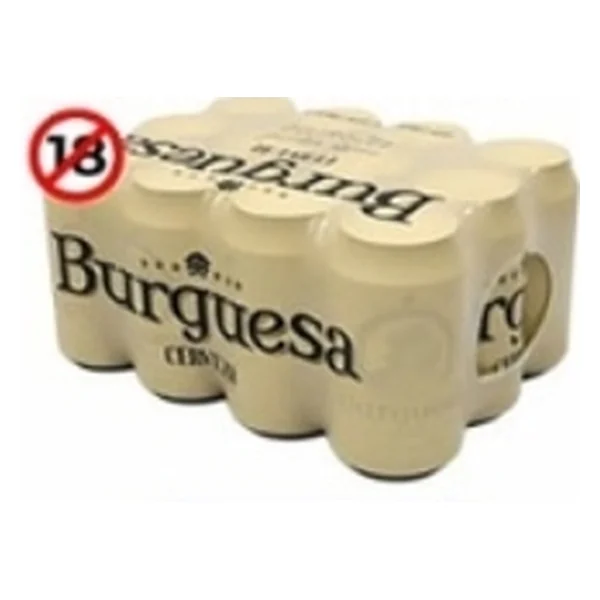 Cerveja Burguesa lata 350 ml pack 12 — folheto São José "Fim de Semana da Economia" 15-17/10/2026 (Instagram @supersaojoseoficial)