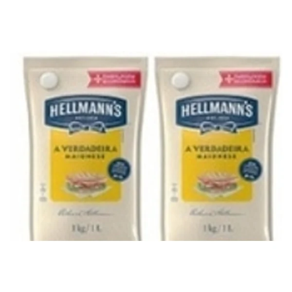 Maionese Hellmann's sachê 1 kg — folheto São José "Fim de Semana da Economia" 15-17/10/2026 (Instagram @supersaojoseoficial)