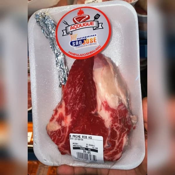Prime rib bovino kg — foto da loja nos stories de Instagram @supersaojoseoficial (28/10/2026)