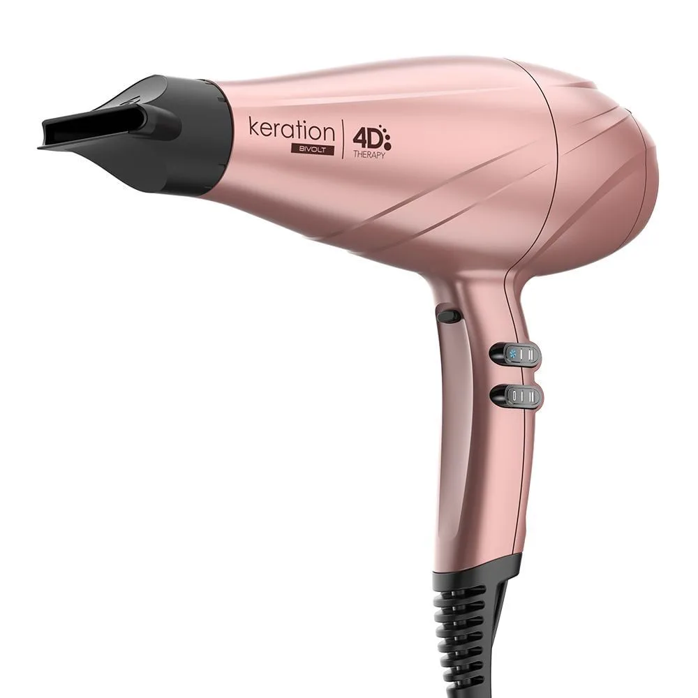 Secador de Cabelo Gama Rose Bivolt Profissional Keration 4D 2500W 4D