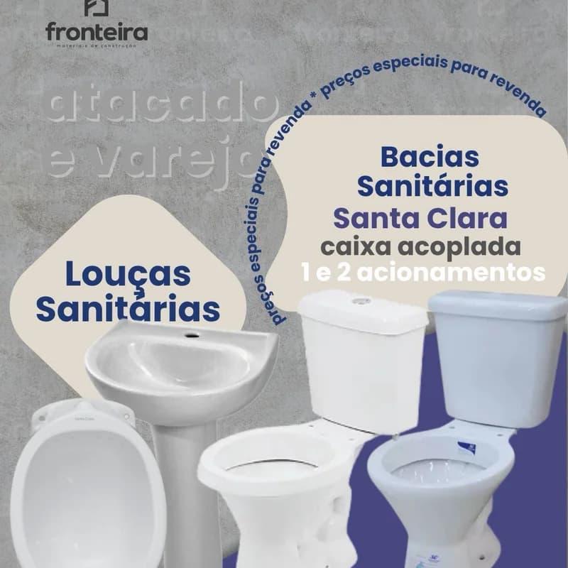 Bacia Sanitária Santa Clara com Caixa Acoplada