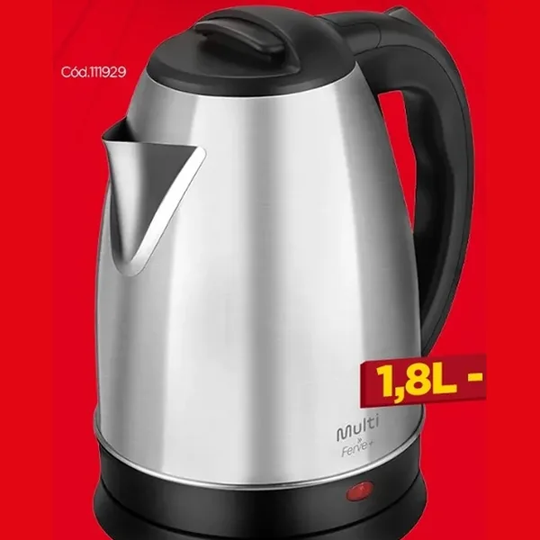 Chaleira elétrica Multi 1,8 L inox — stories "Loucura de Fecha Mês" de Instagram @lojasbenoit_barracao (29/10/2026)