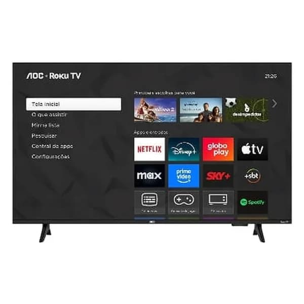 Smart TV AOC 32" HD Roku TV Wi-Fi — folheto "Fecha Mês" (até 31/10/2026), Instagram @lojasbenoit_barracao
