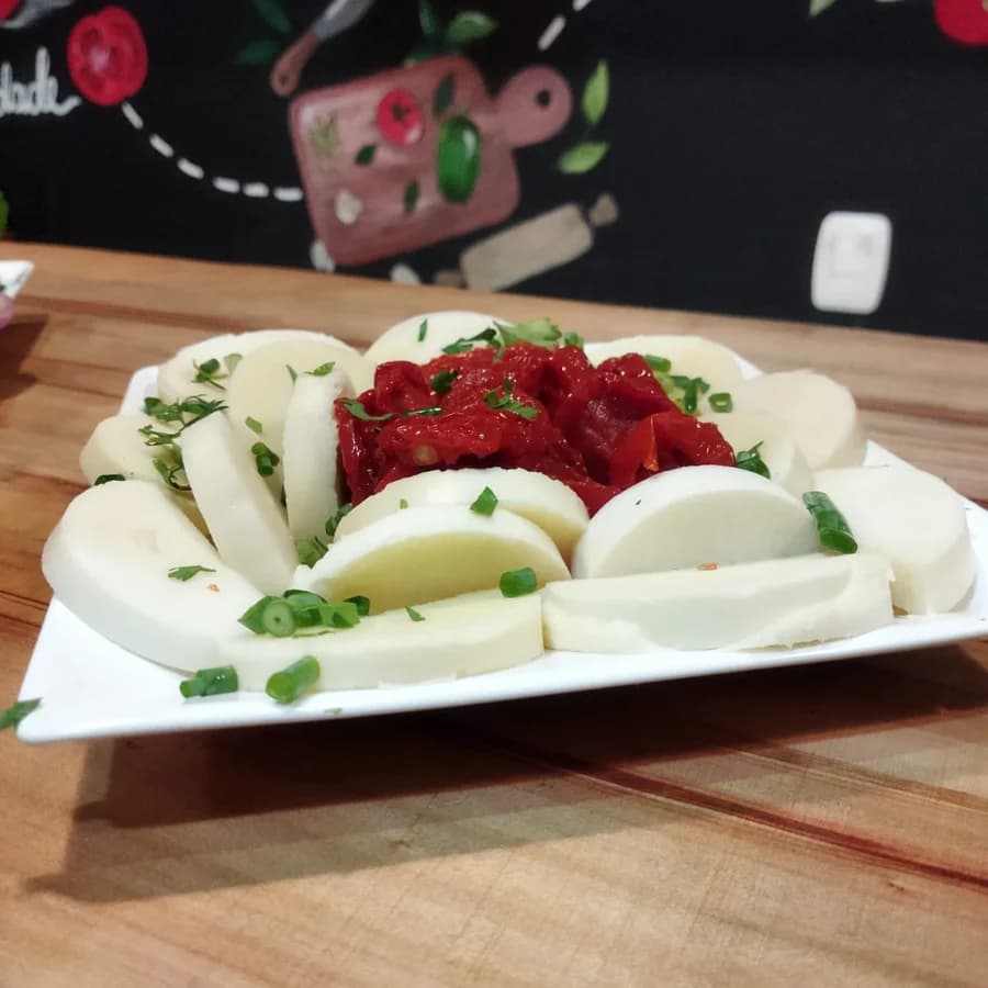 Palmito com Tomate Seco Temperado com Ervas Finas