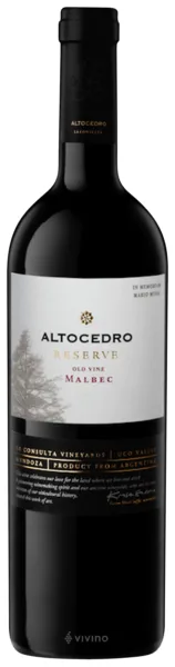 Vino Altocedro Reserva Old Vine Malbec 750 ml