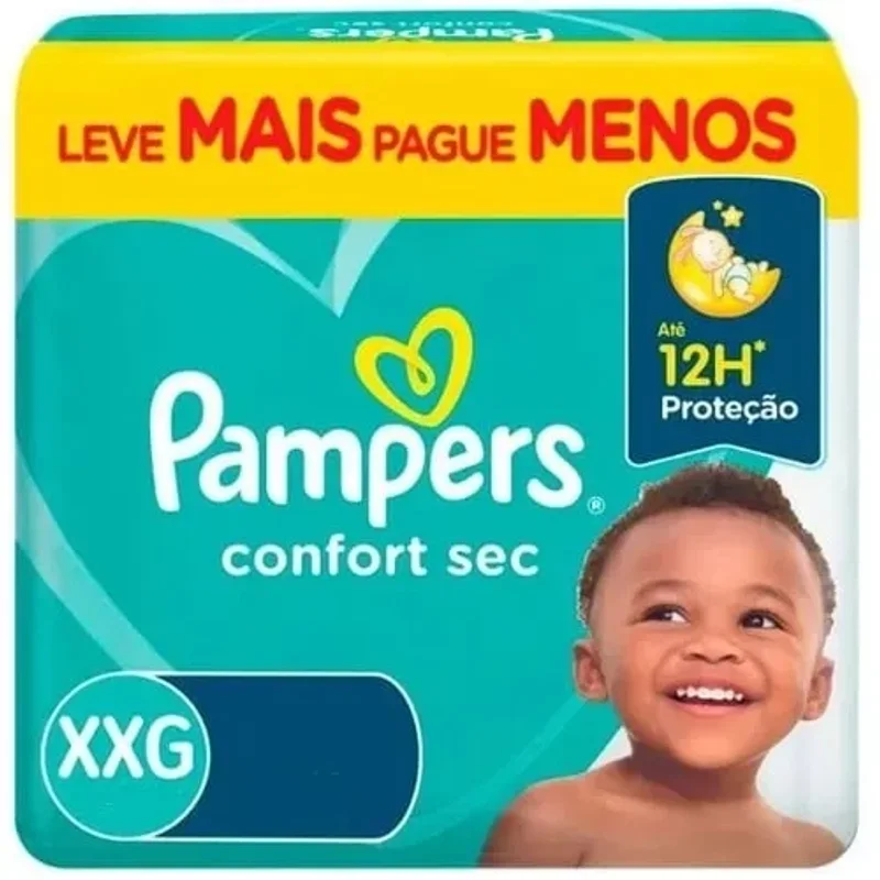 Fralda Pampers Confort Sec XXG 56 unidades