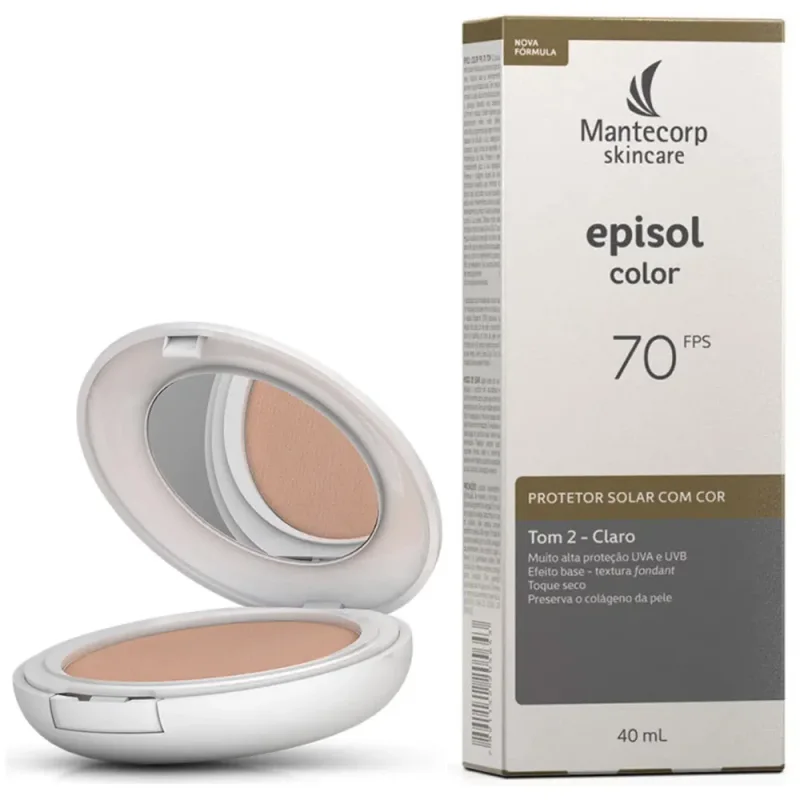 Kit Episol Color Pó Compacto Tom 2 FPS 50 10 g + Loção FPS 70 40 ml