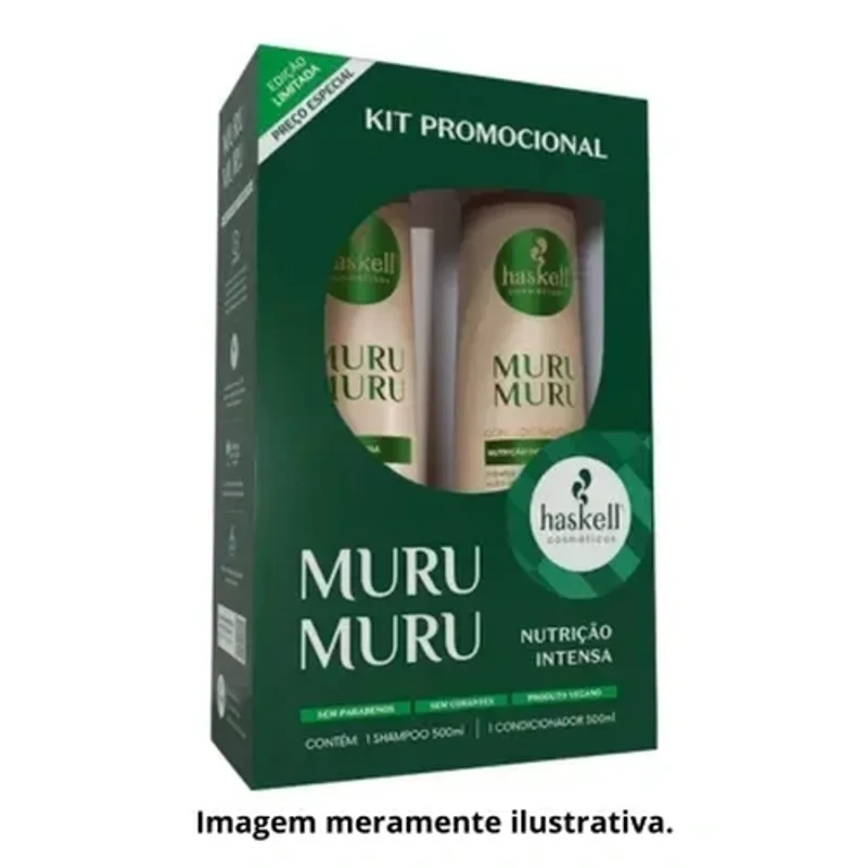 Kit Haskell Murumuru Shampoo 500 ml + Condicionador 500 ml