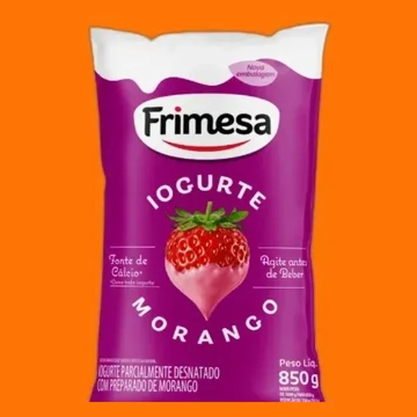 Iogurte Frimesa morango pacote 850 g — folheto "Ofertas da Padaria" (27/10/2026), Instagram @pokoprecodc (imagens meramente ilustrativas)