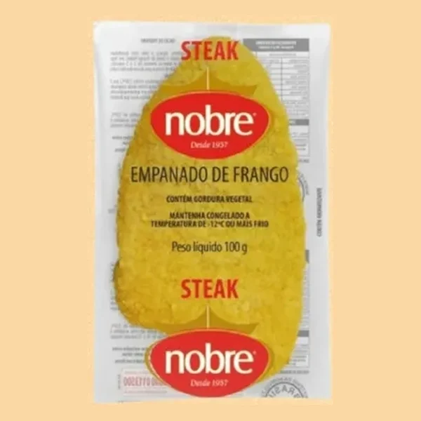 Steak de frango empanado Nobre 100 g — folheto "Ofertas da Padaria" (27/10/2026), Instagram @pokoprecodc (imagens meramente ilustrativas)