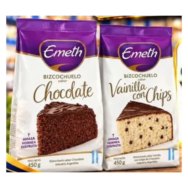 Bizcochuelo Emeth 450 g (chocolate o vainilla con chips) — publicación Instagram @ceferino.supermercados "Ofertas imperdibles", válidas hasta el 30/10/2026 o hasta agotar stock en todas las sucursales