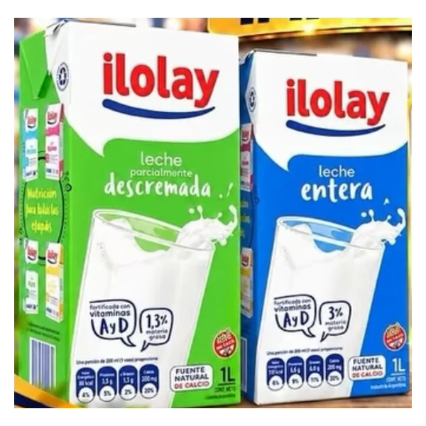 Leche líquida Ilolay entera o descremada 1 L — publicación Instagram @ceferino.supermercados "Ofertas imperdibles", válidas hasta el 30/10/2026 o hasta agotar stock en todas las sucursales