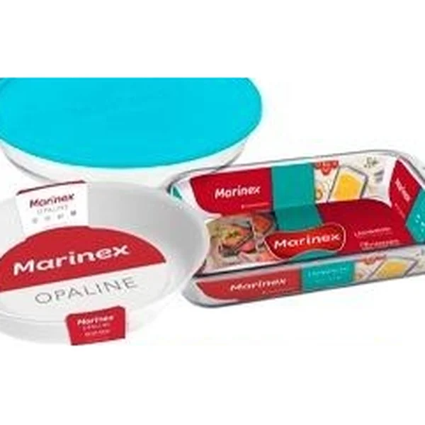 Assadeira Marinex (redonda c/tampa 2,4 L, retangular funda 5 L ou Opaline redonda 2 L) — folheto Bonno d4d1 r3c3