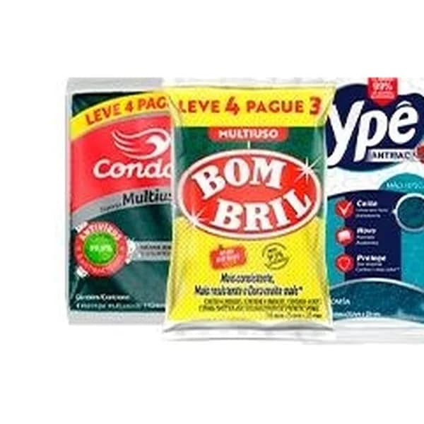 Esponja multiuso Condor, Bombril ou Ypê (leve 4 pague 3 / c/3) — folheto Bonno d4d1 r2c1