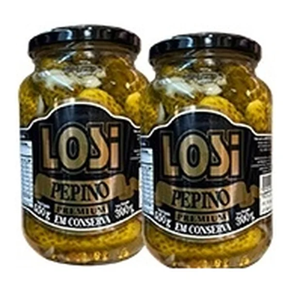 Pepino em conserva Losi Premium 300 g — folheto Bonno "Esquenta Final de Semana" Dionísio Cerqueira 22-23/10/2026 (Instagram @bonnoatacarejo)