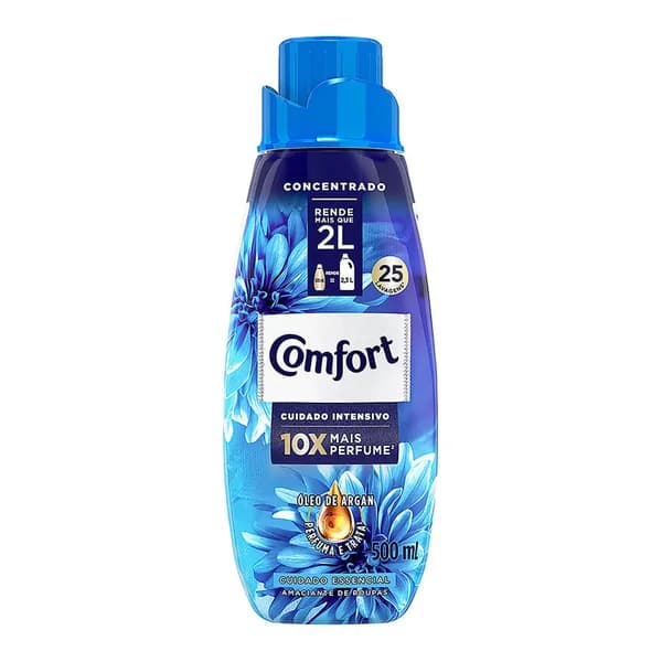 Amaciante Comfort concentrado tradicional 500 ml — foto de catálogo de www.bistek.com.br (https://www.bistek.com.br/amaciante-concentrado-comfort-500ml-original-1270362/p); búsqueda encargada por el administrador, 24/10/2026