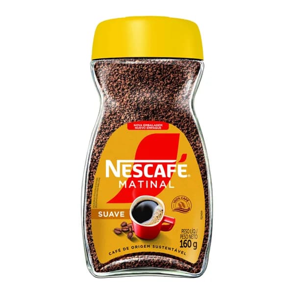 Café Nescafé Matinal 160 g — foto de catálogo de www.bistek.com.br (https://www.bistek.com.br/cafe-soluvel-matinal-nescafe-160g-1905325/p); búsqueda encargada por el administrador, 24/10/2026