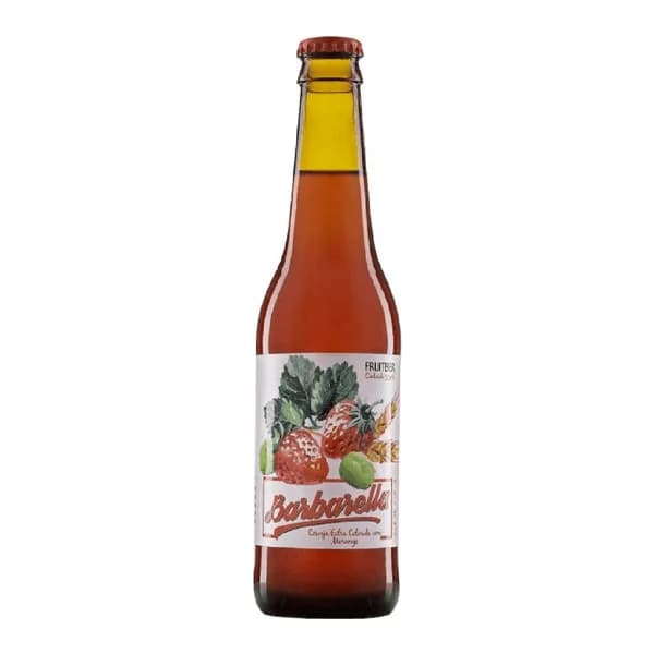 Cerveja Barbarella Morango lata 355 ml — foto de catálogo de www.bistek.com.br (https://www.bistek.com.br/cerveja-barbarella-355ml-morango-1900552/p); búsqueda encargada por el administrador, 24/10/2026