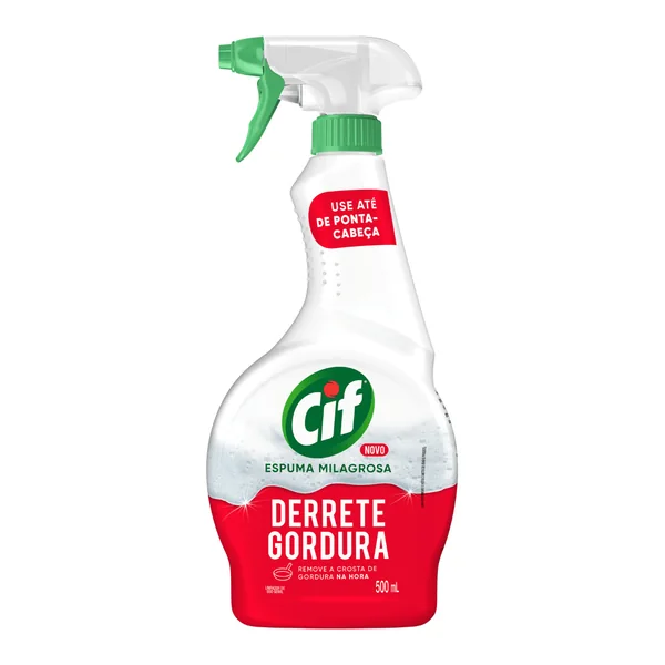 Desengordurante Cif derrete gordura gatilho 500 ml — foto de catálogo de www.bistek.com.br (https://www.bistek.com.br/limpador-descif-500ml-borrif-2192012/p); búsqueda encargada por el administrador, 24/10/2026