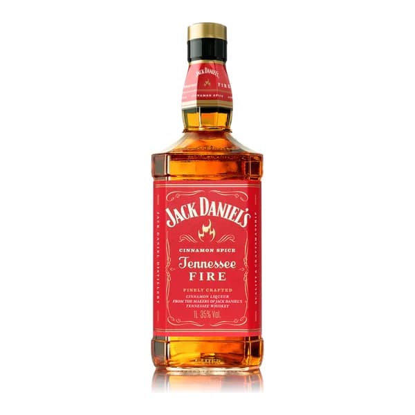 Whisky Jack Daniel's Tennessee Fire 1 L — foto de catálogo de www.bistek.com.br (https://www.bistek.com.br/whiskey-jack-daniels-1l-fire-1851098/p); búsqueda encargada por el administrador, 24/10/2026