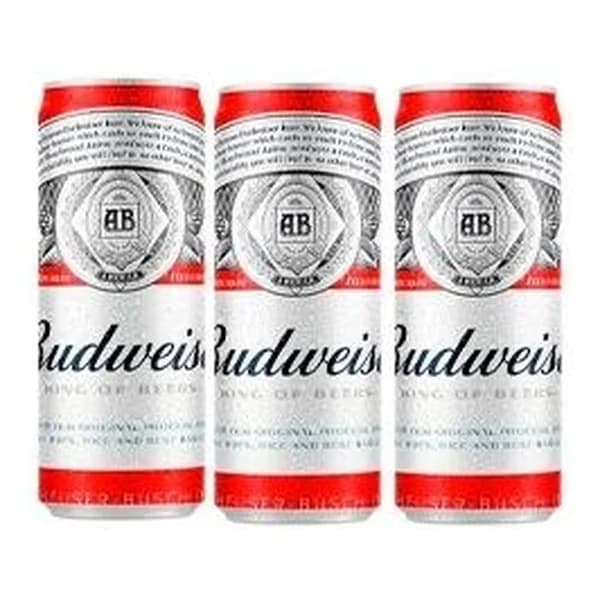 Cerveja Budweiser lata 350 ml — folheto "Fecha Mês de Aniversário" (27/10–02/11/2026), Instagram @bonnoatacarejo