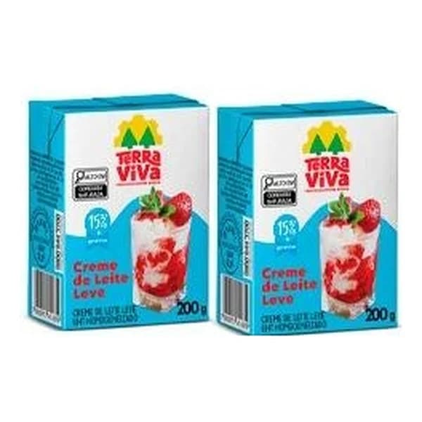 Creme de leite Terra Viva leve UHT 200 g — folheto "Fecha Mês de Aniversário" (27/10–02/11/2026), Instagram @bonnoatacarejo