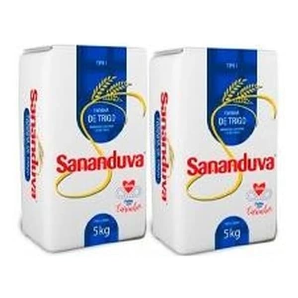 Farinha de trigo Sananduva 5 kg — folheto "Fecha Mês de Aniversário" (27/10–02/11/2026), Instagram @bonnoatacarejo