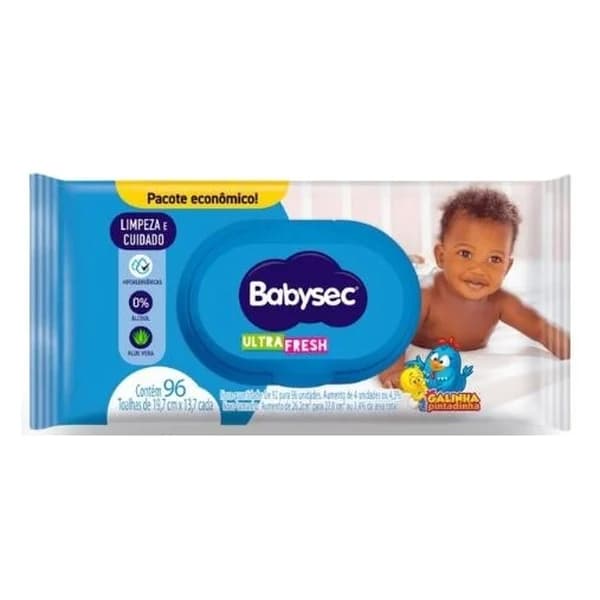 Toalha umedecida Babysec Ultra Fresh 96 un — folheto Bonno "Esquenta Final de Semana" / "Alerta de Preço Baixo" (29–31/10/2026), Instagram @bonnoatacarejo (imagens meramente ilustrativas)