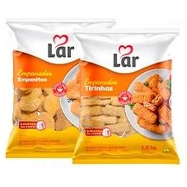 Empanitos ou tirinhas de frango Lar 1,5 kg — folheto Bonno + Lar (29/10–08/11/2026), Instagram @bonnoatacarejo