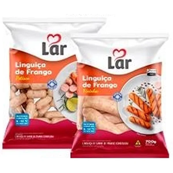 Linguiça de frango Petisco ou Fininha Lar 700 g — folheto Bonno + Lar (29/10–08/11/2026), Instagram @bonnoatacarejo