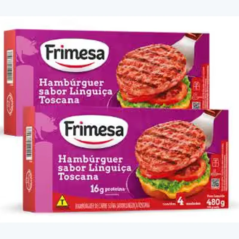 Hambúrguer sabor linguiça toscana Frimesa 480 g