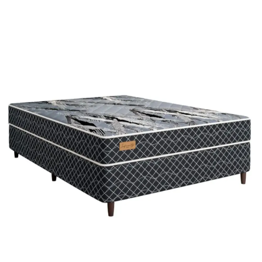 Box Conjugado Espuma Casal Arte Cubica Infinity 138x188x41cm