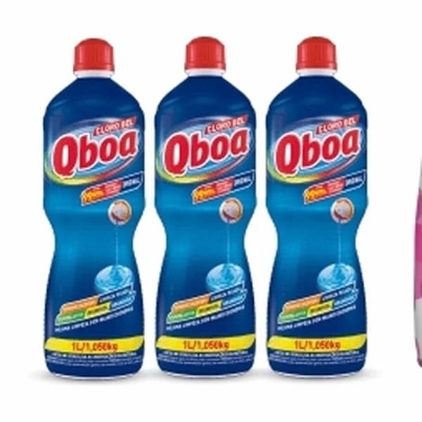 Alvejante cloro em gel Qboa 1 L — folheto Verdurão (Rede Forte) "#VemEconomizar" válido até 17/10/2026 (Instagram @verduraosupermercado)