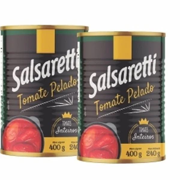 Tomate pelado Salsaretti 400 g — folheto Verdurão (Rede Forte) "#VemEconomizar" válido até 17/10/2026 (Instagram @verduraosupermercado)