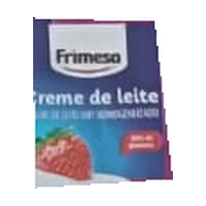 Crema de leche Frimesa 200 g, envase original del folleto Rede Forte