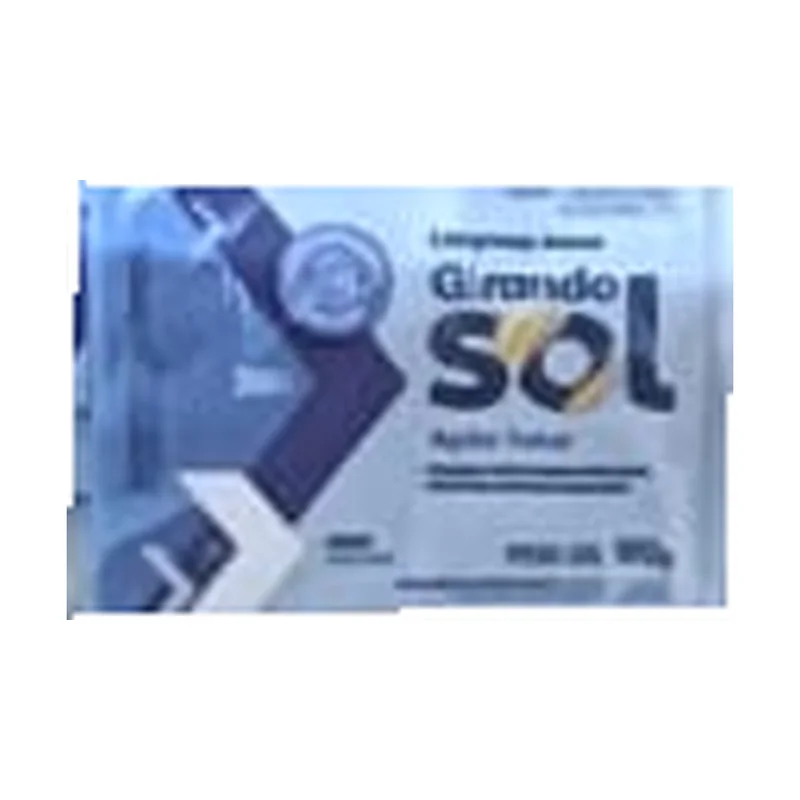 Jabón azul en barra Girando Sol 180 g, envase original del folleto Rede Forte