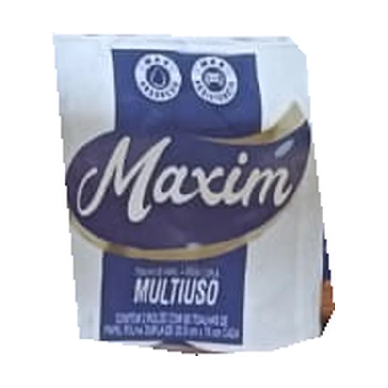 Toallas de papel multiuso Maxim 2 rollos, envase original del folleto Rede Forte