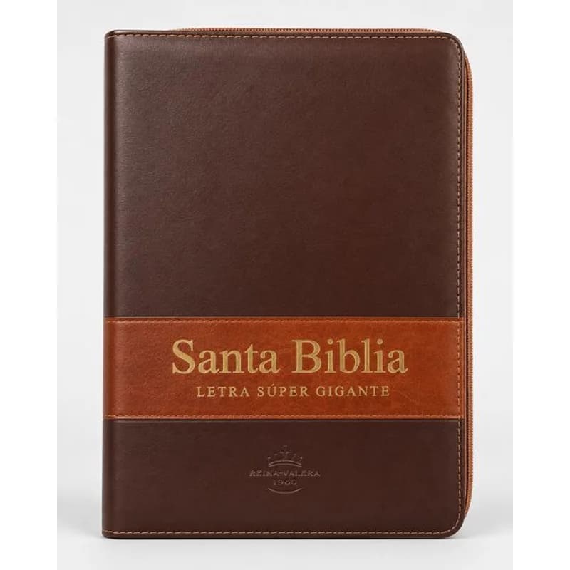 Santa Biblia RVR 1960 Letra Súper Gigante · Marrón con cierre