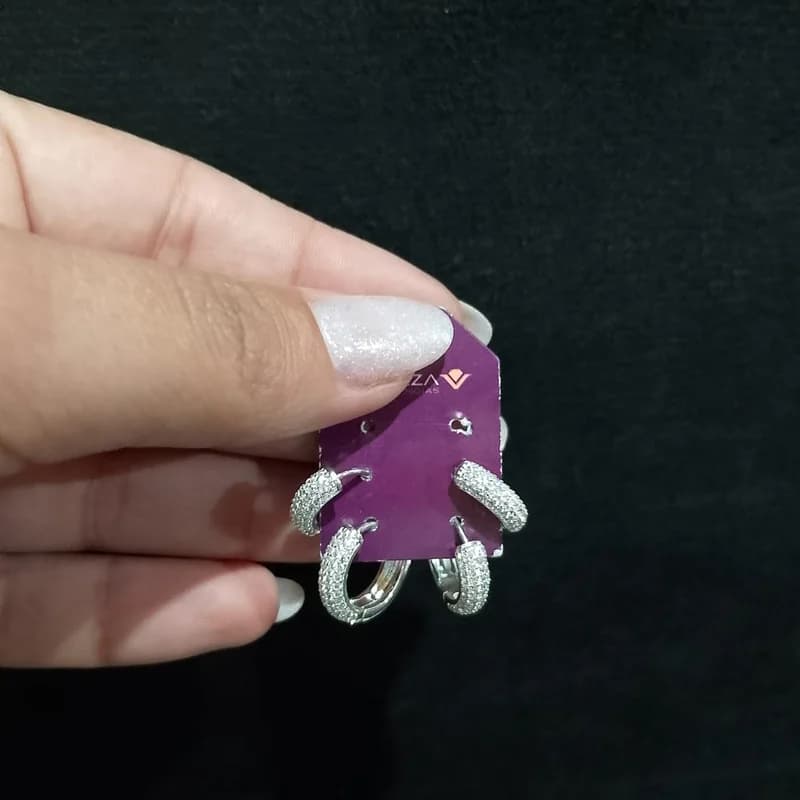 Aros argolla con strass